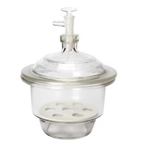 DESICCATOR DIA. GLASS 180 MM INCLUDES  LID FITTED WITH VALVE