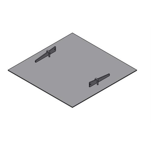 SLUMP BASE PLATE 500 * 500 * 3MM STEEL WITH HANDLES AND WEDGE CLAMPS