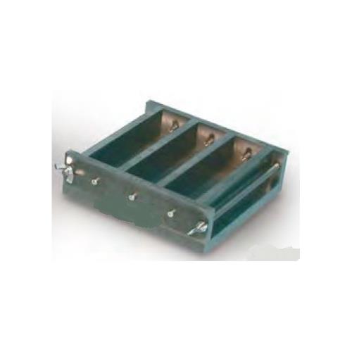 MOULD -PRISM 40 X 40 X 160MM, THREE GANG STEEL C/W SHRINKAGE STUDS