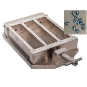 MOULD -PRISM 40.1 X 40 X 160MM,THREE GANG STEEL-SHRINKAGE -C/W STUDS PRECISION