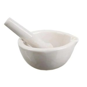 MORTAR WITH PESTLE, PORCELAIN DIA 60 TO 215