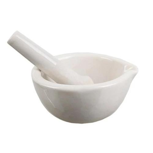 MORTAR WITH PESTLE, PORCELAIN DIA 60 TO 215